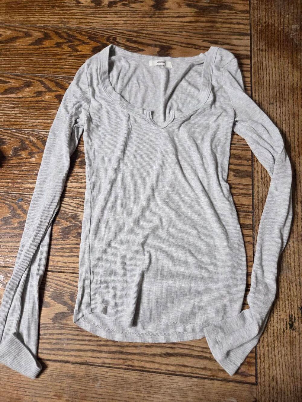 Joah Brown Women's Henley Long Sleeve Top in Pearl sz S/M - Picture 2 of 5